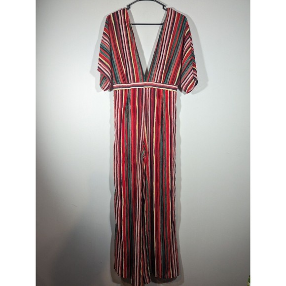 Windsor Multicolor Striped V Neck Jumpsuit Women Size S - Picture 1 of 8